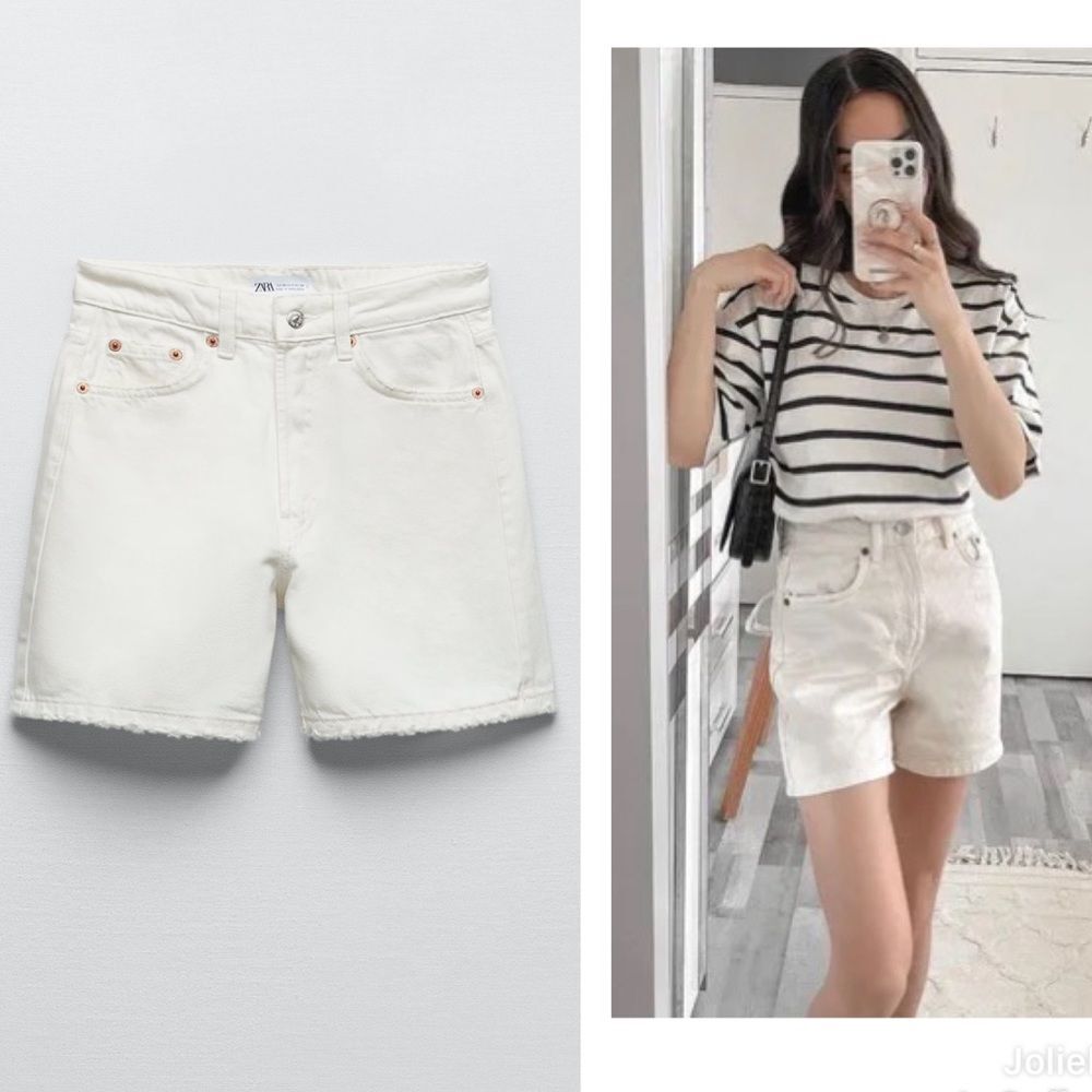 ZARA MID-RISE REGULAR FIT TRF SHORTS
